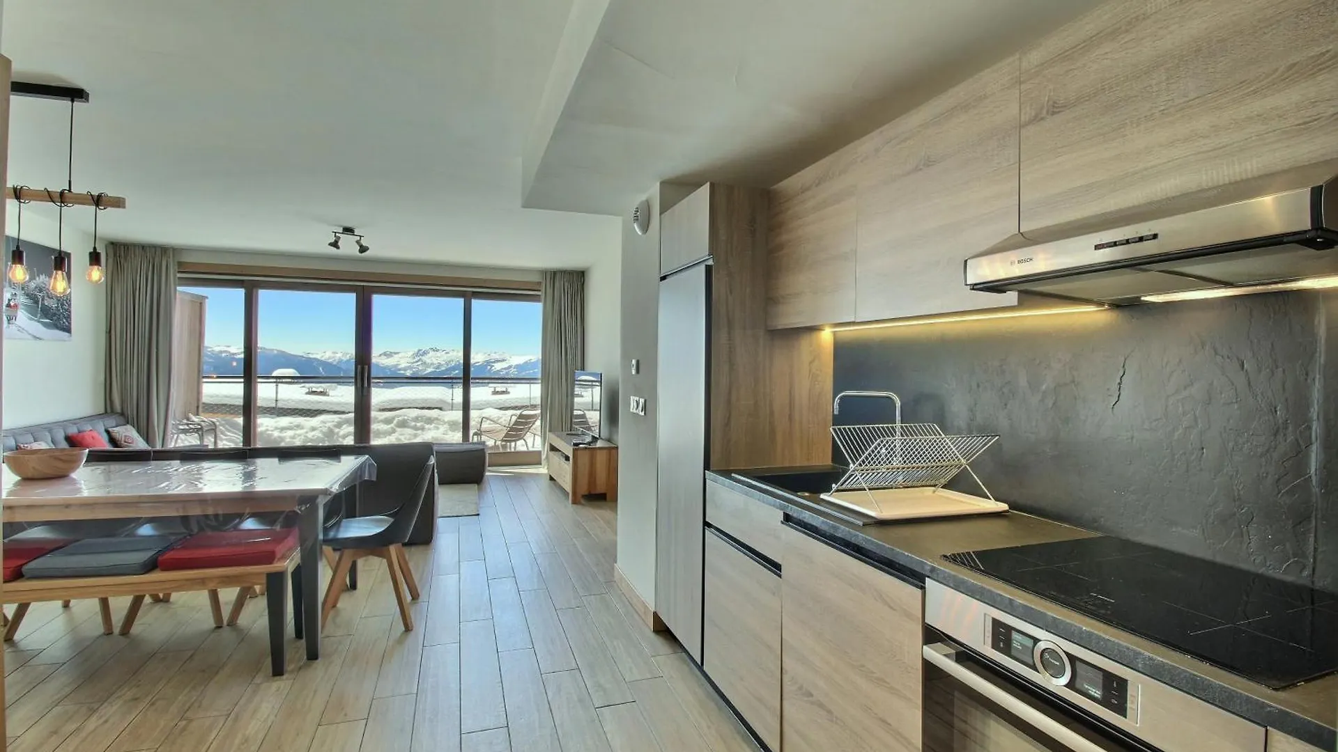 Apartament Arc 1600, Le Ridge, Appartement 10 Personnes Duplex Vue Montagne - Ski Aux Pieds - Sauna, Hammam, Jacuzzi, Piscine Les Arcs  Francja